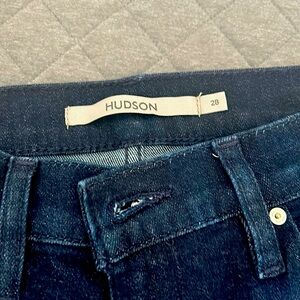 Hudson Jeans: dark wash, straighter leg, ankle length, size 28